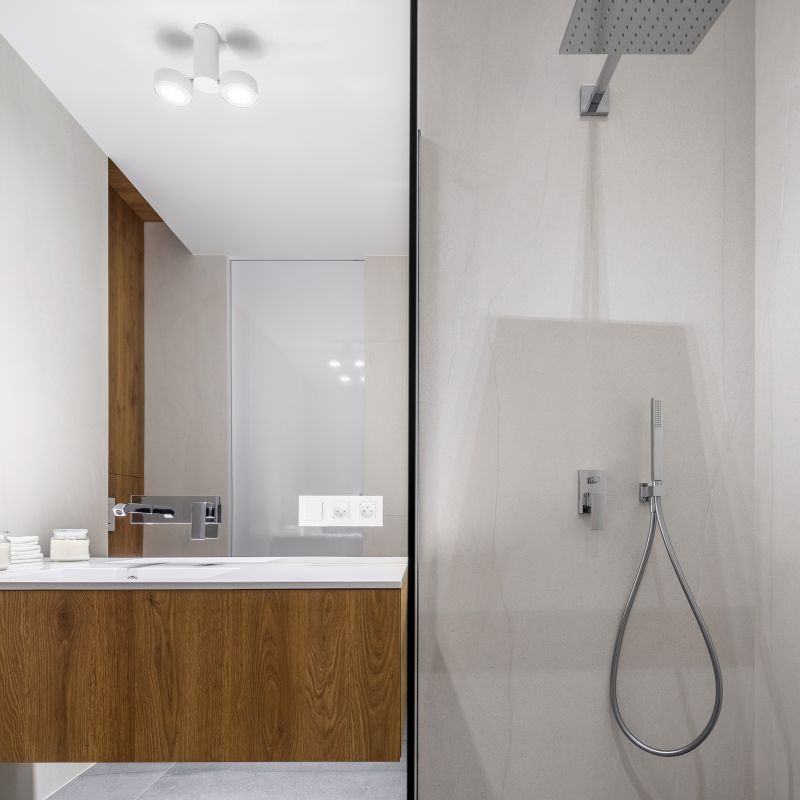 Contemporary Shower with Features